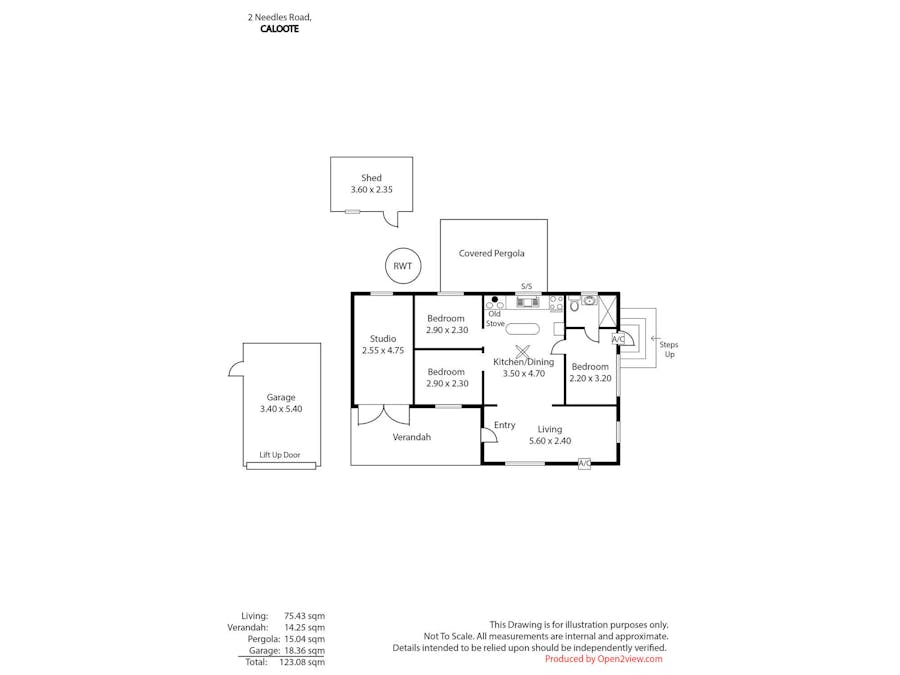 2 Needles Road, Caloote, SA, 5254 - Floorplan 1
