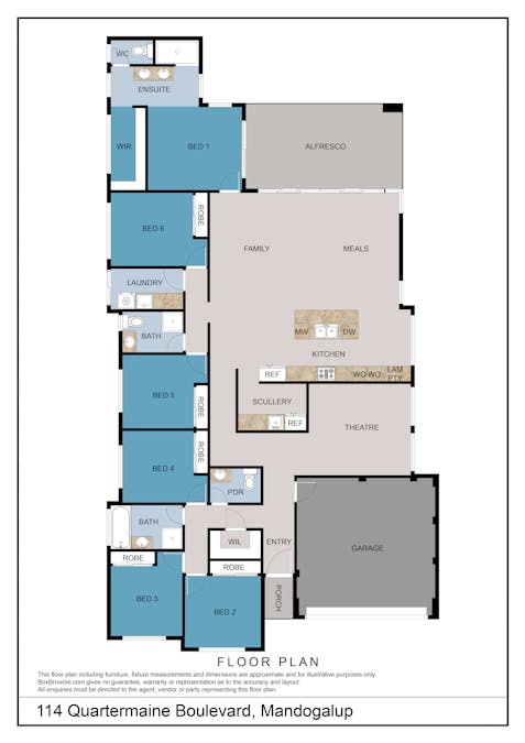 114 Quartermaine Boulevard, Mandogalup, WA, 6167 - Floorplan 1