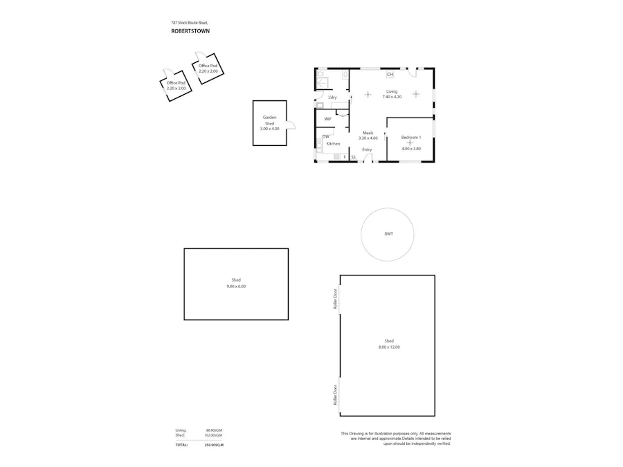 787 Stock Route Road, Robertstown, SA, 5381 - Floorplan 1