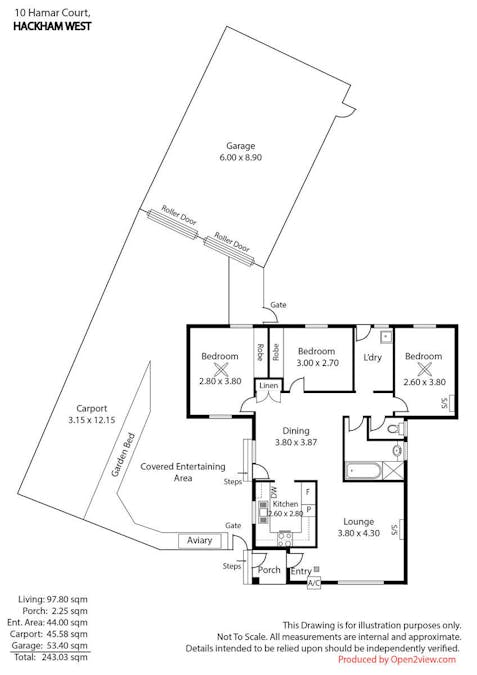 10 Hamar Court, Hackham West, SA, 5163 - Floorplan 1