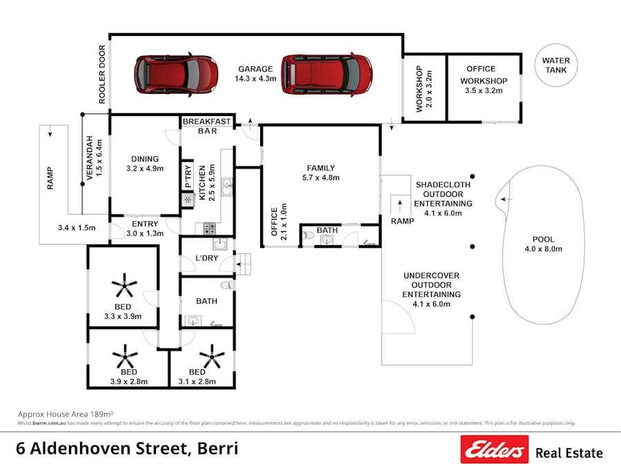6 Aldenhoven Street, Berri, SA, 5343 - Floorplan 1