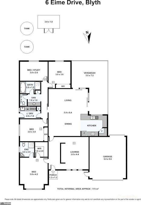 6 Eime Drive, Blyth, SA, 5462 - Floorplan 1