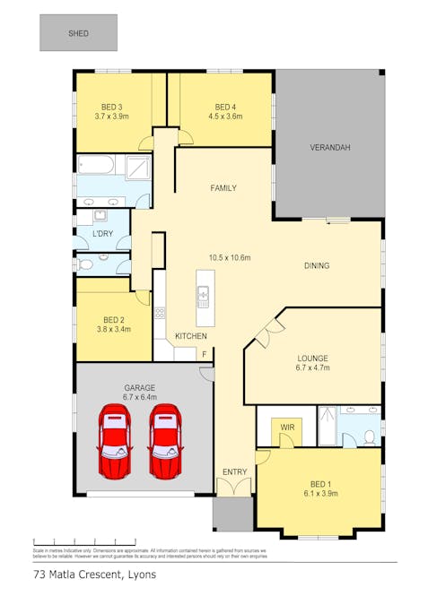 73 Matla Crescent, Lyons, NT, 0810 - Floorplan 1
