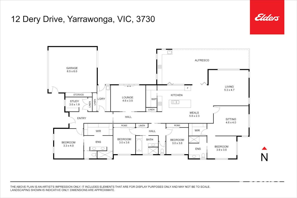 12 Derry Drive, Yarrawonga, VIC, 3730 - Floorplan 1