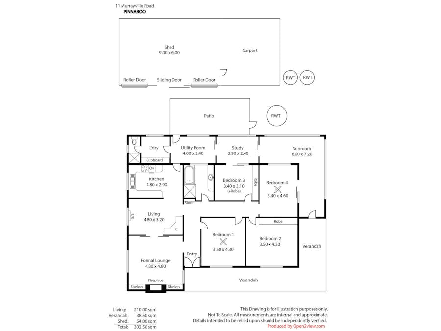 11 Murrayville Road, Pinnaroo, SA, 5304 - Floorplan 1