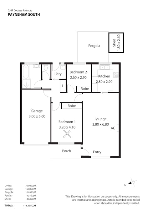 3/44 Coorara Avenue, Payneham South, SA, 5070 - Floorplan 1