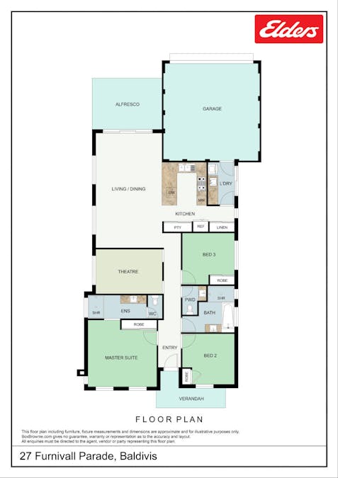 27 Furnivall Parade, Baldivis, WA, 6171 - Floorplan 1