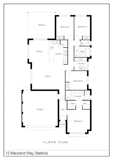 12 Maryland Way, Baldivis, WA, 6171 - Floorplan 1