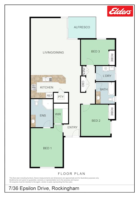 7/36 Epsilon Drive, Rockingham, WA, 6168 - Floorplan 1