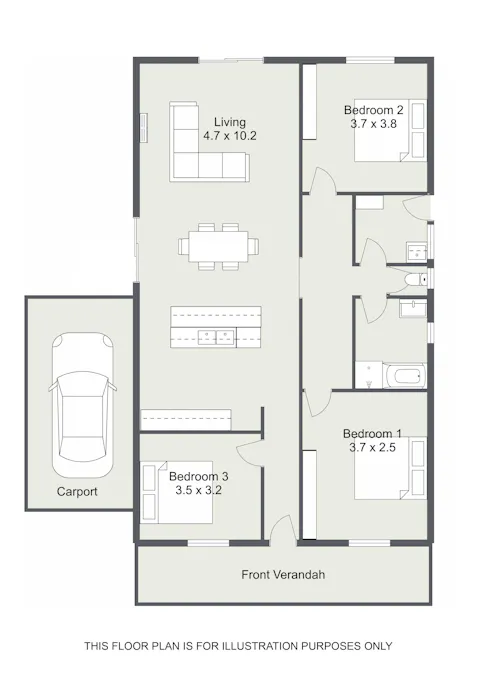 7 Brealey Place, Naracoorte, SA, 5271 - Floorplan 1