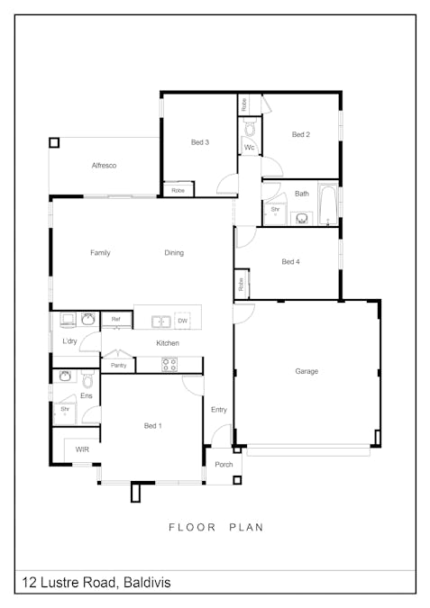 12 Lustre Road, Baldivis, WA, 6171 - Floorplan 1