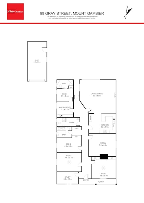 88 Gray Street, Mount Gambier, SA, 5290 - Floorplan 1