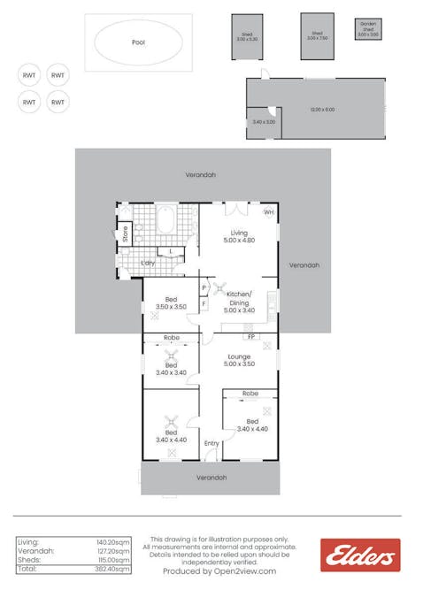 19 Laura Blocks Road, Laura, SA, 5480 - Floorplan 1