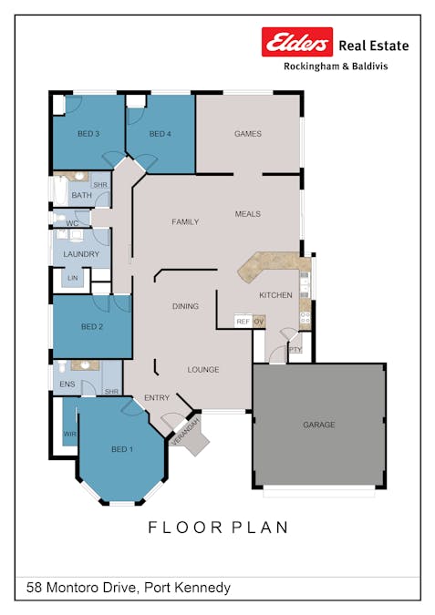58 Montoro Drive, Port Kennedy, WA, 6172 - Floorplan 1