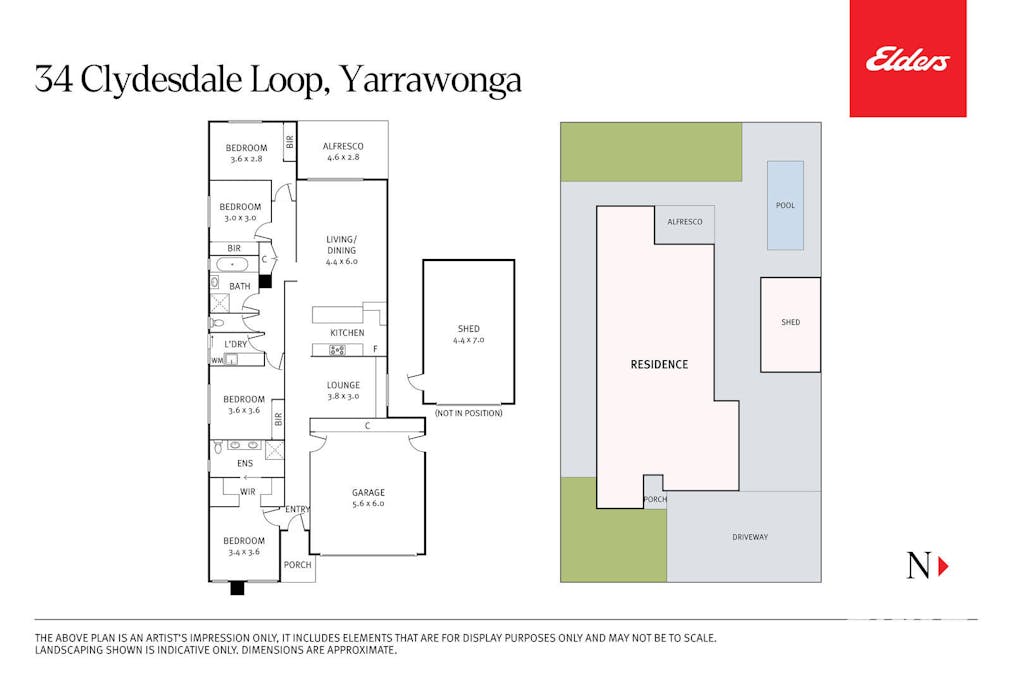 34 Clydesdale Loop, Yarrawonga, VIC, 3730 - Floorplan 1