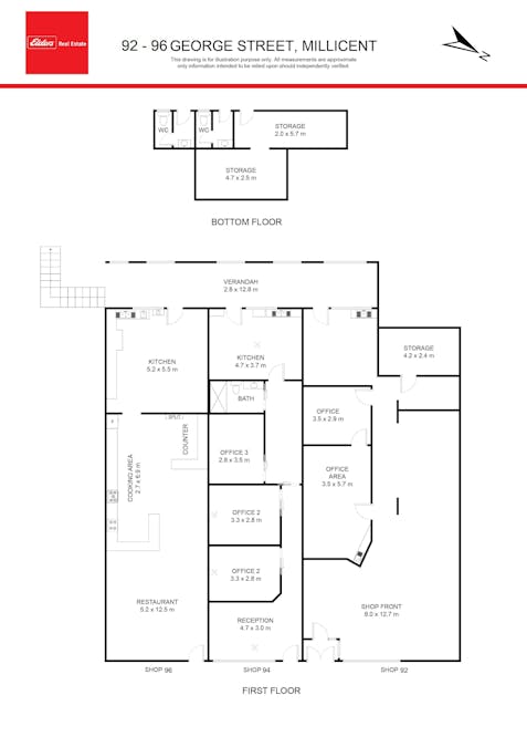92-96 George Street, Millicent, SA, 5280 - Floorplan 1