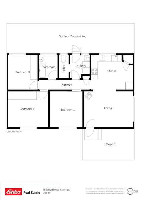 13 Woodiwiss Avenue, Cobar, NSW, 2835 - Floorplan 1