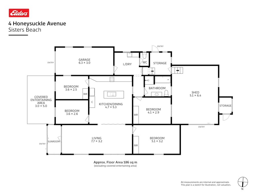 4 Honeysuckle Avenue, Sisters Beach, TAS, 7321 - Floorplan 1