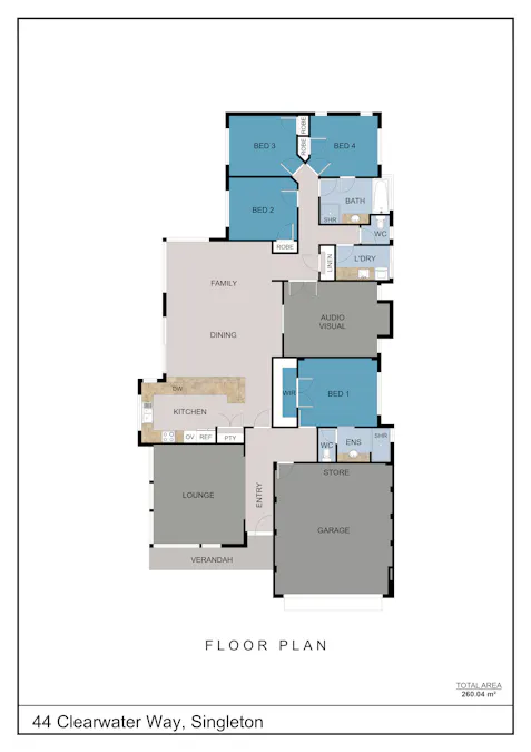 44 Clearwater Way, Singleton, WA, 6175 - Floorplan 1