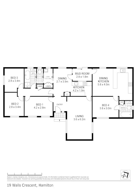 19 Walls Crescent, Hamilton, VIC, 3300 - Floorplan 1