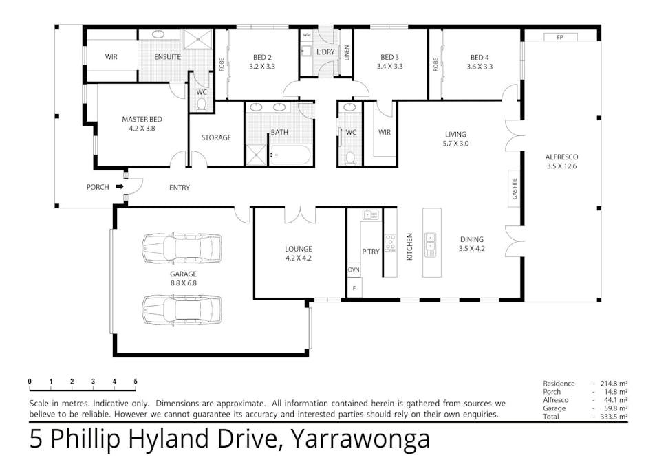 5 Phillip Hyland Drive, Yarrawonga, VIC, 3730 - Floorplan 1