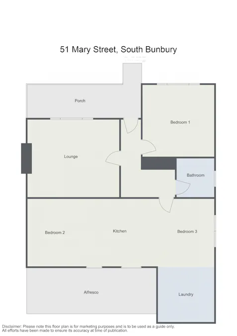 51 Mary Street, South Bunbury, WA, 6230 - Floorplan 1