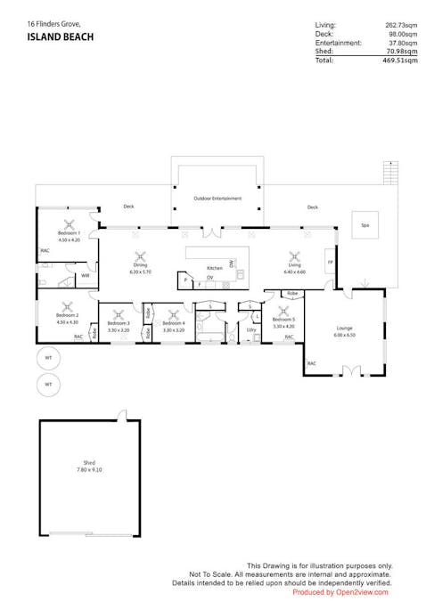 16 Flinders Grove, Island Beach, SA, 5222 - Floorplan 1