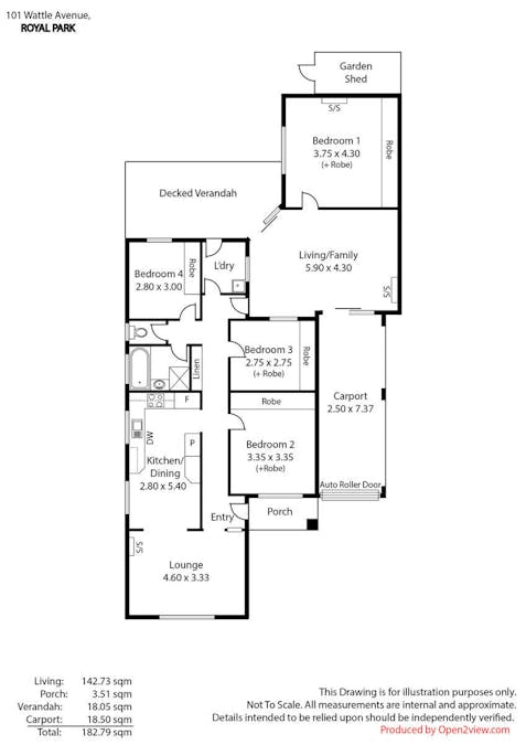 101 Wattle Avenue, Royal Park, SA, 5014 - Floorplan 1