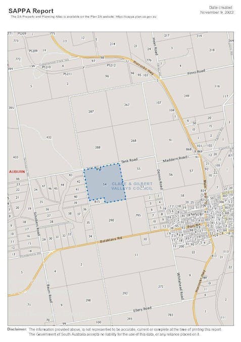 Lot 54 Tank Road, Auburn, SA, 5451 - Floorplan 1