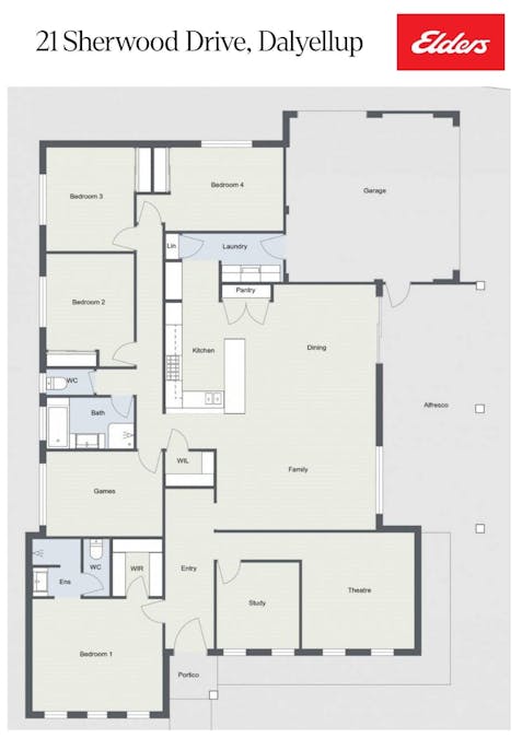 21 Sherwood Drive , Dalyellup, WA, 6230 - Floorplan 1