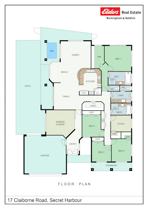 17 Claiborne Road, Secret Harbour, WA, 6173 - Floorplan 1