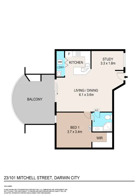 23/101 Mitchell Street, Darwin City, NT, 0800 - Floorplan 1