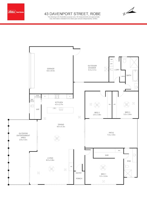43 Davenport Street, Robe, SA, 5276 - Floorplan 1