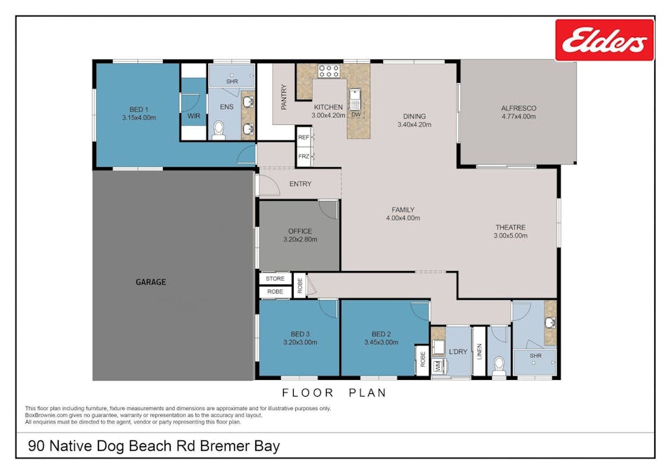 90 Native Dog Beach Road, Bremer Bay, WA, 6338 - Floorplan 1