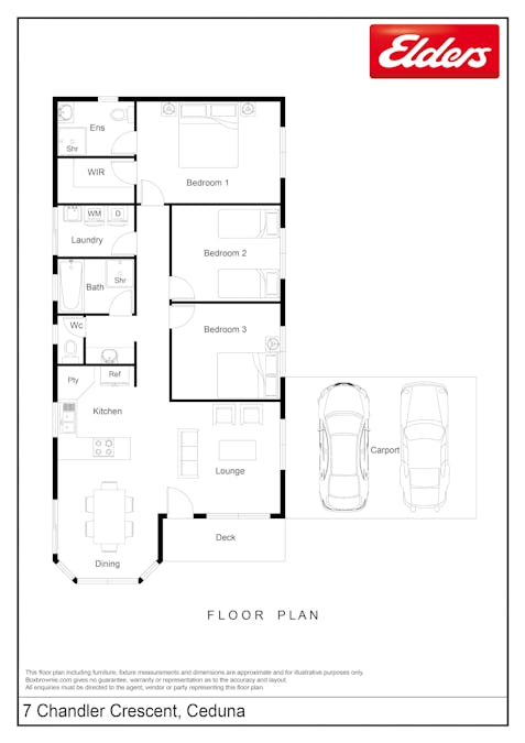 7 Chandler Crescent, Ceduna, SA, 5690 - Floorplan 1