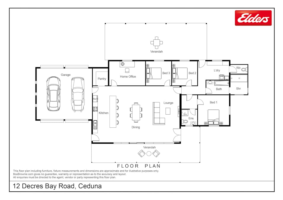 12 & 12A Decres Bay Road, Ceduna, SA, 5690 - Floorplan 1