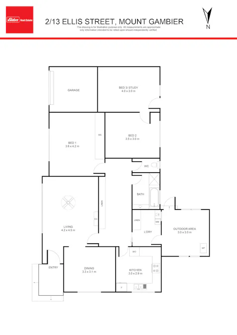 2/13 Ellis Street, Mount Gambier, SA, 5290 - Floorplan 1