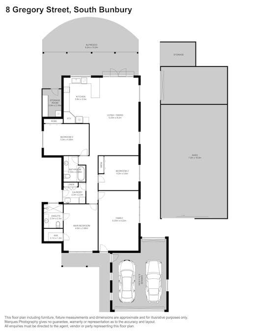 8 Gregory Street, South Bunbury, WA, 6230 - Floorplan 1