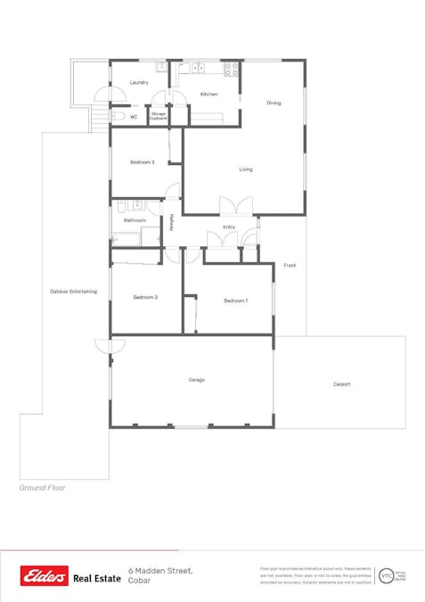 6 Madden Street, Cobar, NSW, 2835 - Floorplan 1