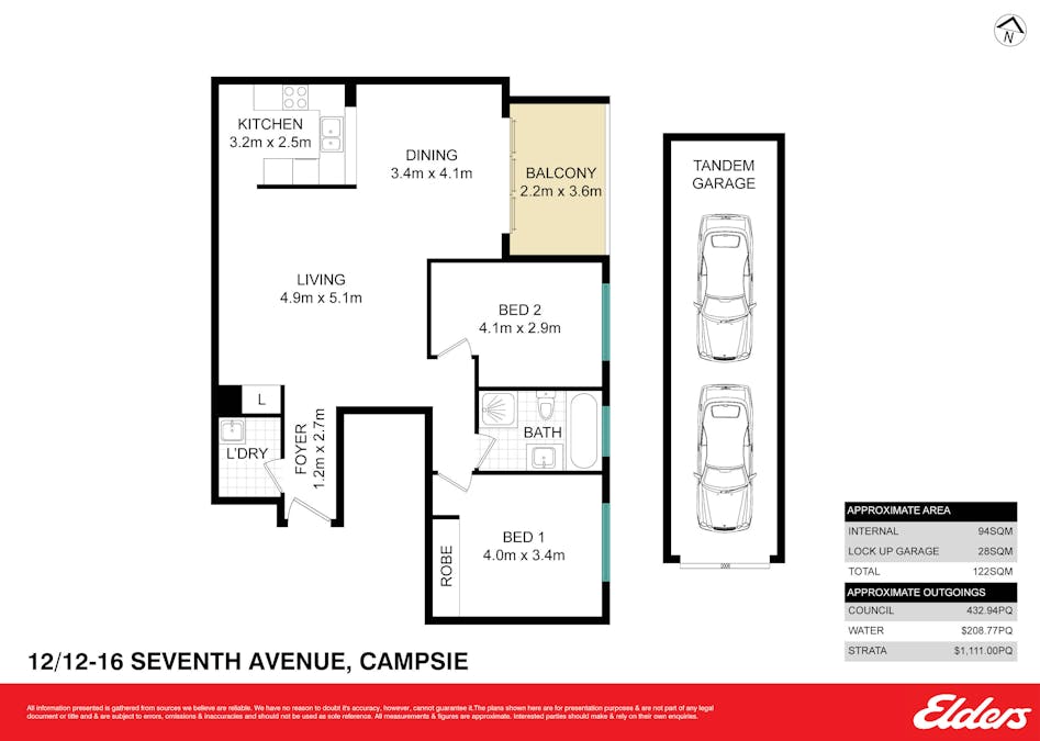 12/12-16 Seventh Avenue, Campsie, NSW, 2194 - Floorplan 1