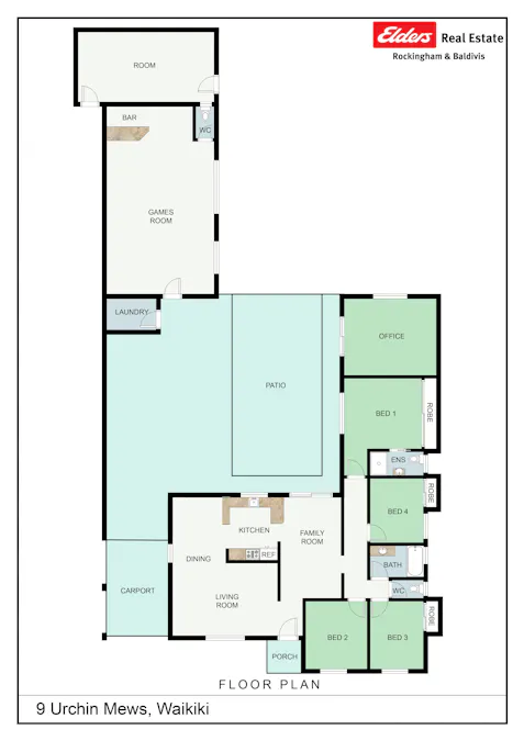 9 Urchin Mews, Waikiki, WA, 6169 - Floorplan 1