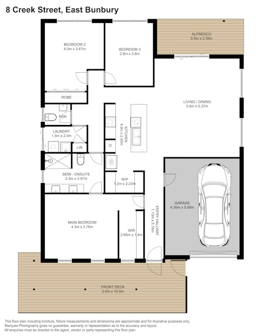 8 Creek Street, East Bunbury, WA, 6230 - Floorplan 1
