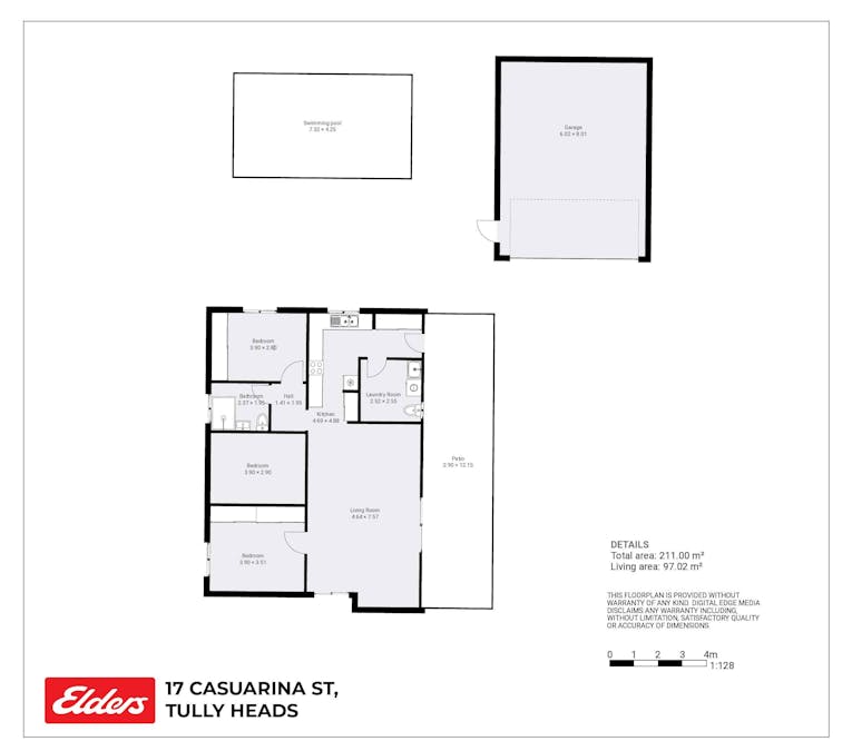 17 Casuarina Street, Tully Heads, QLD, 4854 - Floorplan 1