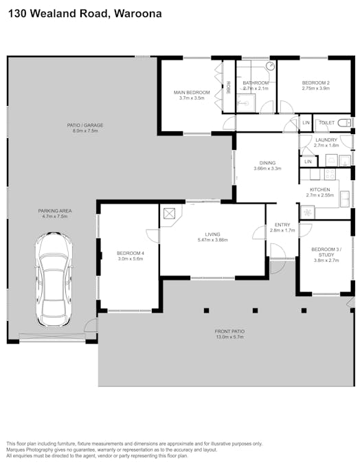 130 Wealand Road, Waroona, WA, 6215 - Floorplan 1