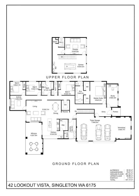 42 Lookout Vista, Singleton, WA, 6175 - Floorplan 1