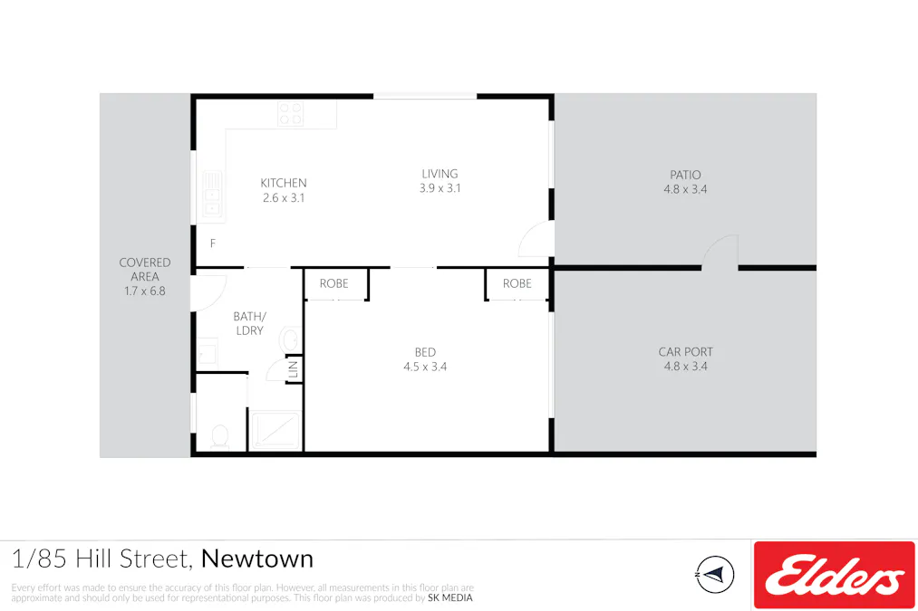 1/85 Hill Street, Newtown, QLD, 4350 - Floorplan 1