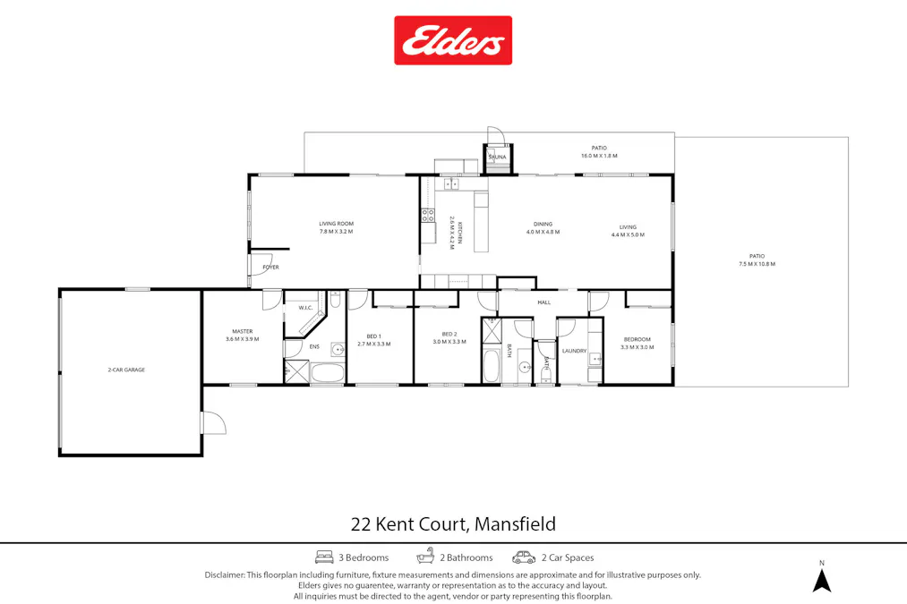 22 Kent Court, Mansfield, VIC, 3722 - Floorplan 1