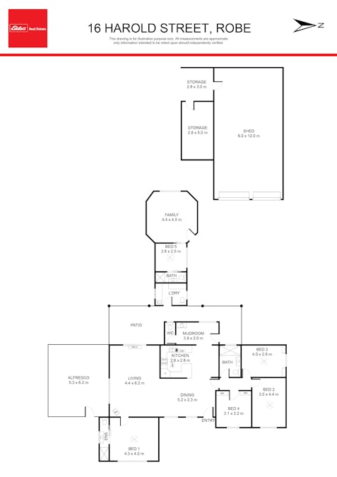 16 Harold Street, Robe, SA, 5276 - Floorplan 1