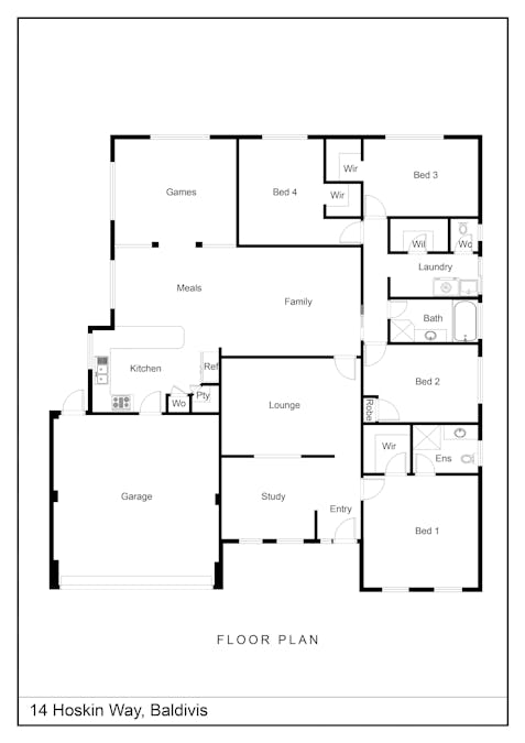 14 Hoskin Way, Baldivis, WA, 6171 - Floorplan 1