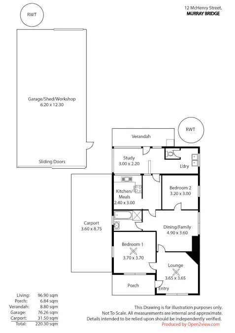 12 McHenry Street, Murray Bridge, SA, 5253 - Floorplan 1